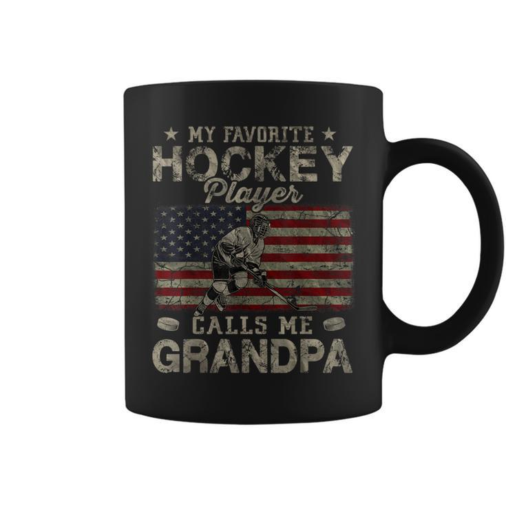 My Favorite Hockey Player Calls Me Grandpa Fathers Day  Coffee Mug