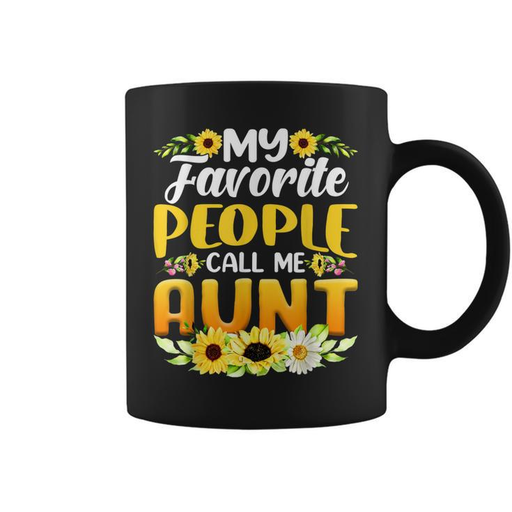My Favorite People Call Me Aunt Sunflower Mothers Day Coffee Mug
