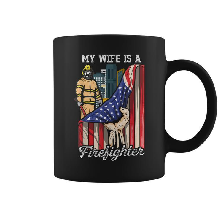 My Wife Is A Firefighter Husband Proud Fire Wife Design  Gift For Women Coffee Mug