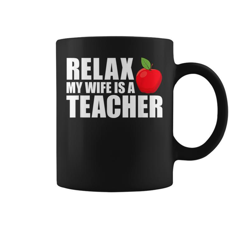 My Wife Is A Teacher Husband Of A Teacher  Gift For Mens Gift For Women Coffee Mug