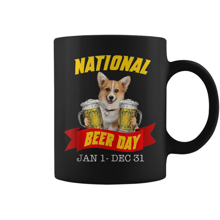 National Beer Day-Corgi Dog Funny For-Corgi Lovers  Coffee Mug