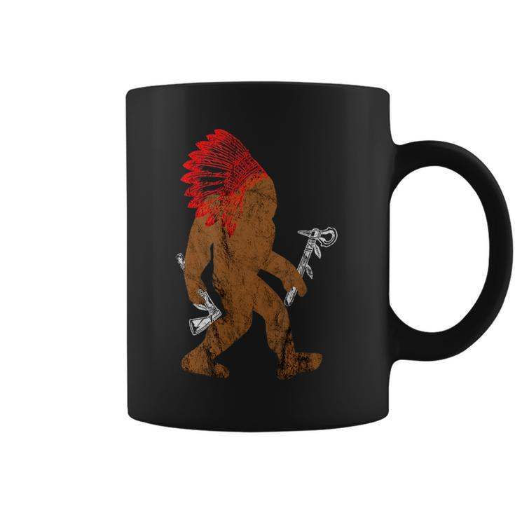 Native American Bigfoot Indian Chief Sasquatch Headdress  Coffee Mug