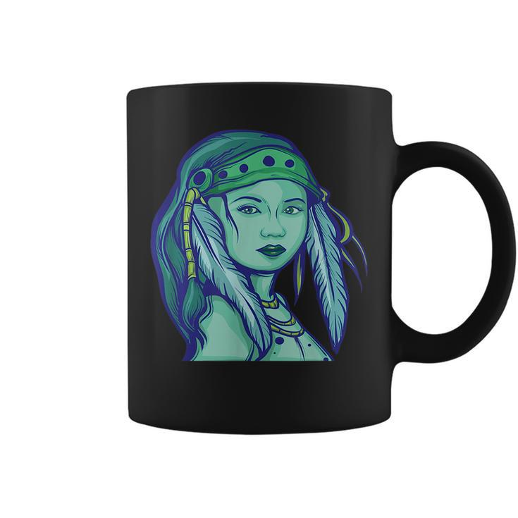 Native American Girl Gift Female Indian Pride  Coffee Mug