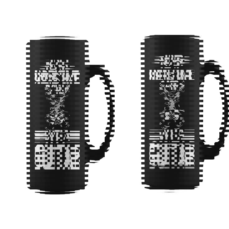 Never Underestimate A Girl With A Guitar Player Girl Coffee Mug