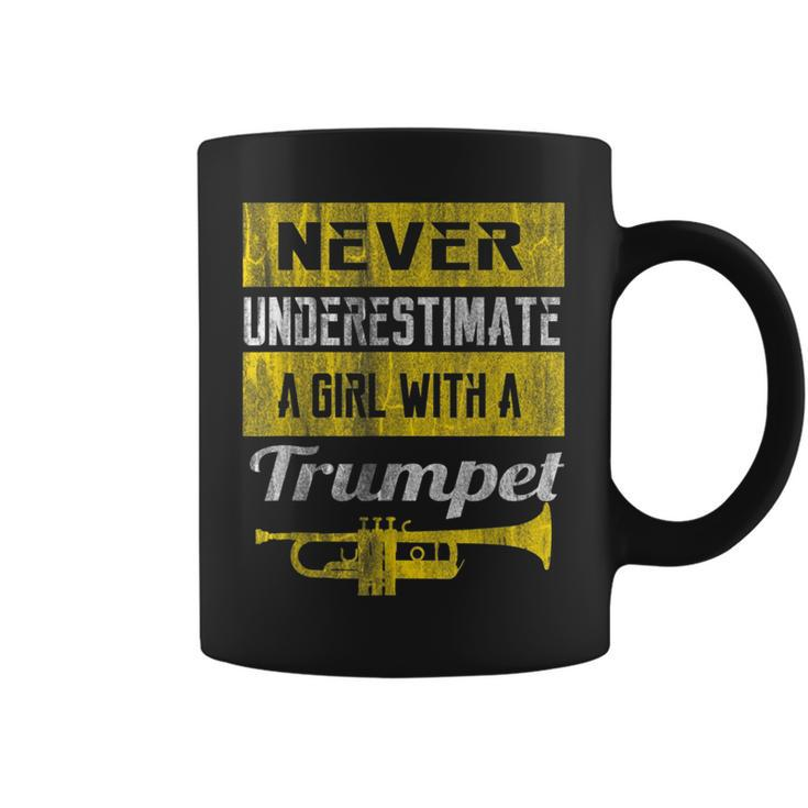 Never Underestimate A Girl With A Trumpe Coffee Mug