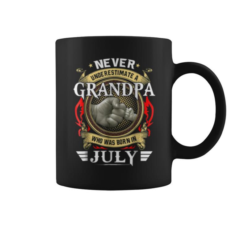 Never Underestimate A Grandpa Born In July Grandpa Funny Gifts Coffee Mug