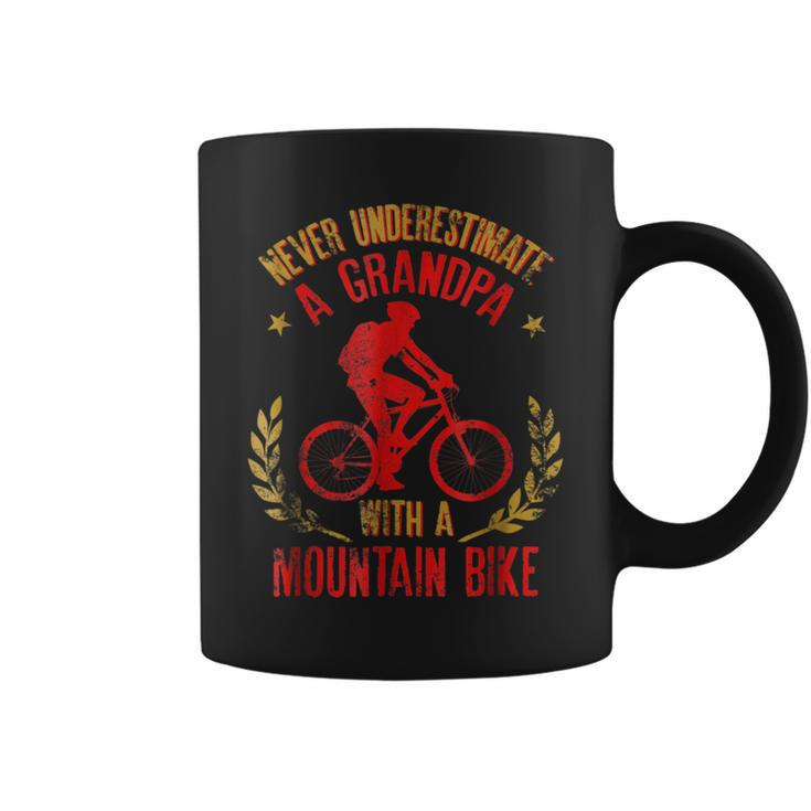 Never Underestimate A Grandpa With A Mountain Bike Coffee Mug