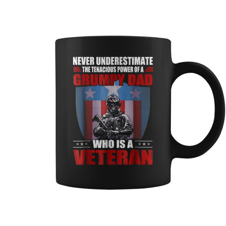 Never Underestimate A Grumpy Dad Who Is A Veteran Coffee Mug