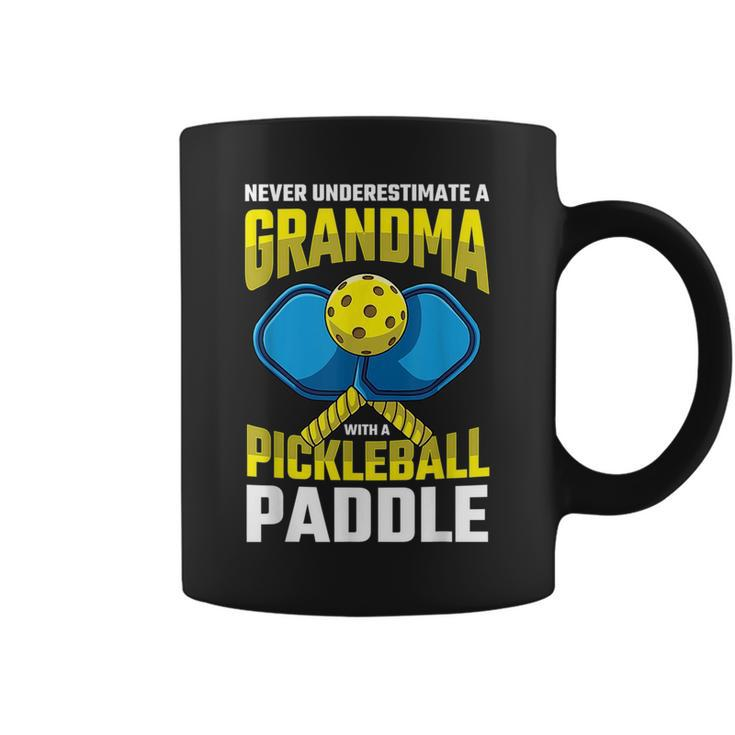 Never Underestimate A Pickleball Grandma Player Funny Cute Coffee Mug