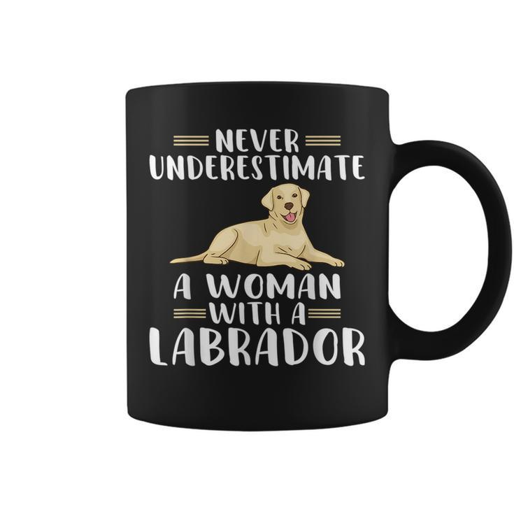 Never Underestimate A Woman With A Labrador Coffee Mug