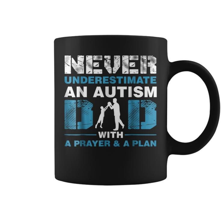 Never Underestimate An Autism Dad With A Prayer Funny Gifts For Dad Coffee Mug