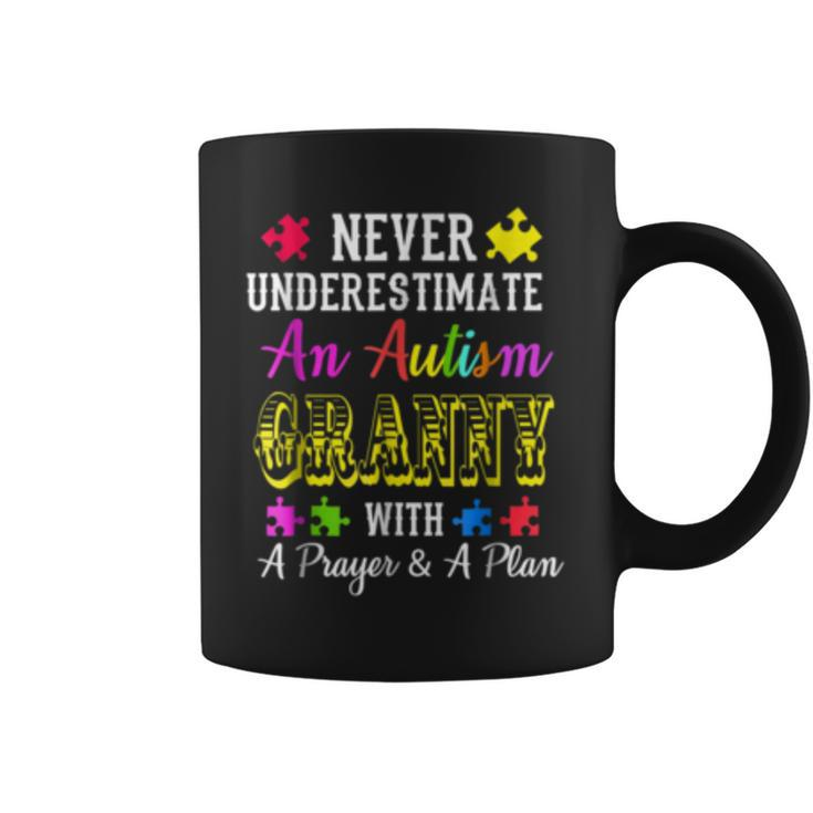 Never Underestimate An Autism Granny T  Awareness Autism Funny Gifts Coffee Mug