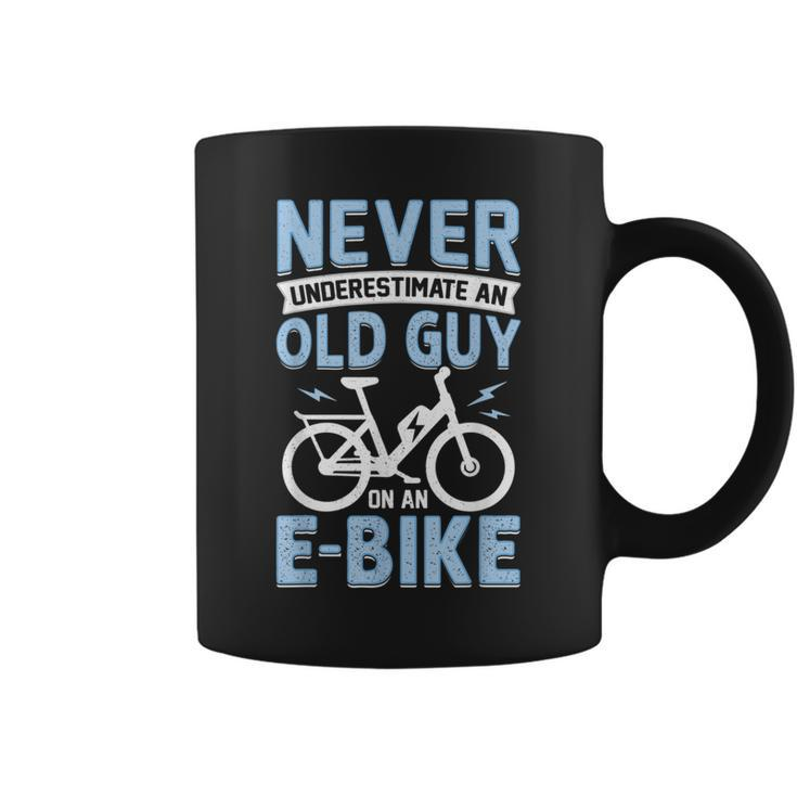 Never Underestimate An Old Man On An Ebike Electric Biking Coffee Mug