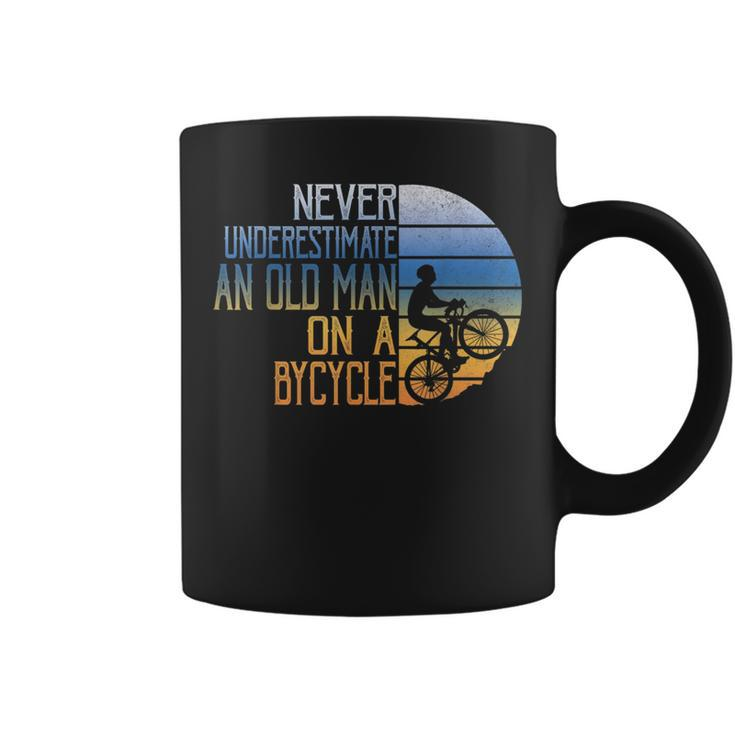 Never Underestimate An Old Man Road Bike Gift For Mens Coffee Mug