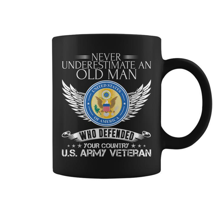 Never Underestimate An Old Man Us Army Veteran  Gift Coffee Mug
