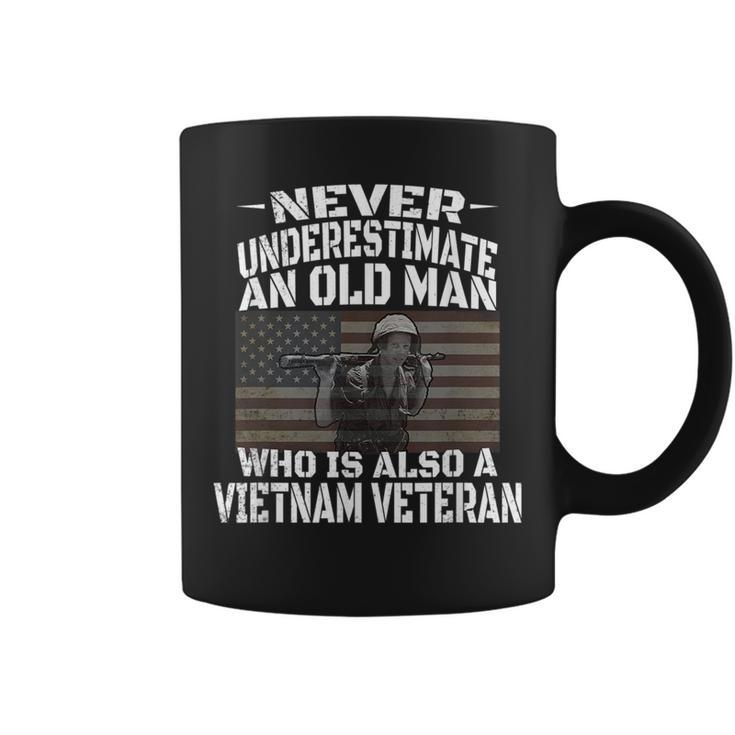 Never Underestimate An Old Man Vietnam Veteran T Coffee Mug