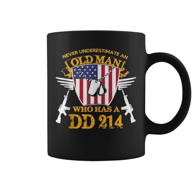 Never Underestimate An Old Man Who Has A Dd214 Alumni Gift Coffee Mug