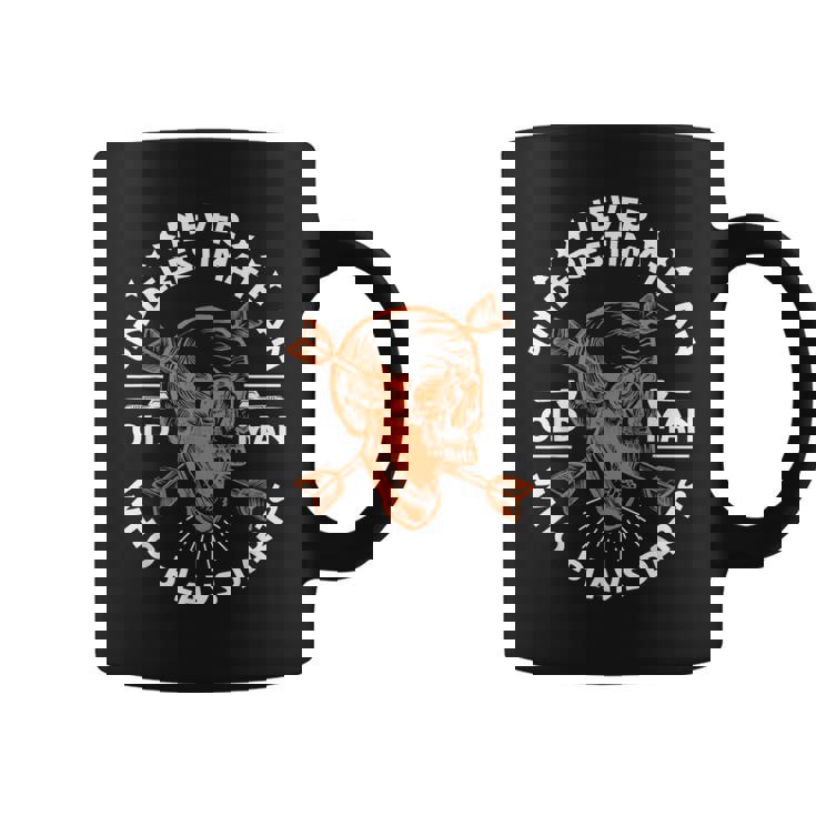 Never Underestimate An Old Man Who Plays Darts Coffee Mug