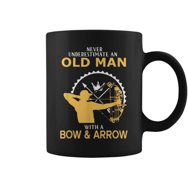 Never Underestimate An Old Man With A Bow And An Arrow Coffee Mug