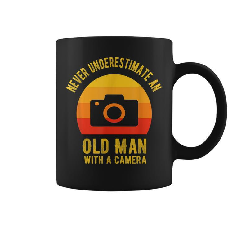 Never Underestimate An Old Man With A Camera Photography Coffee Mug