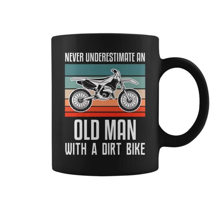 Never Underestimate An Old Man With A Dirt Bike Gift For Mens Old