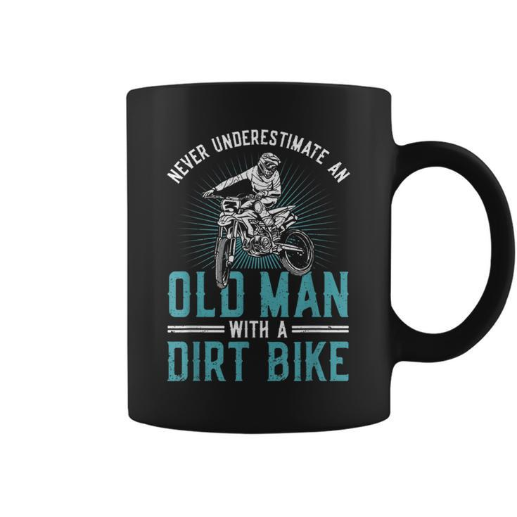 Never Underestimate An Old Man With A Dirt Bike Motocross Gift For Mens Coffee Mug