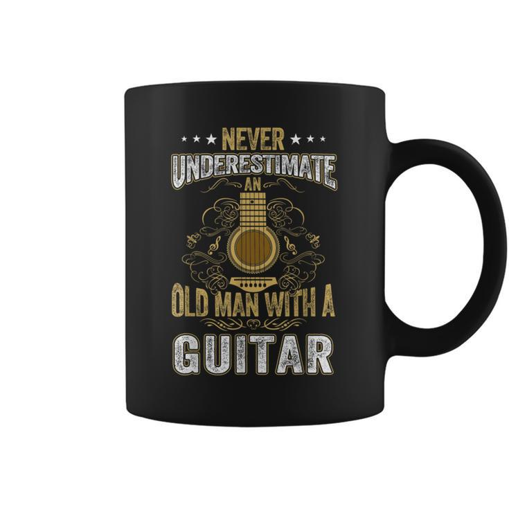Never Underestimate An Old Man With A Guitar Acoustic Player  Coffee Mug