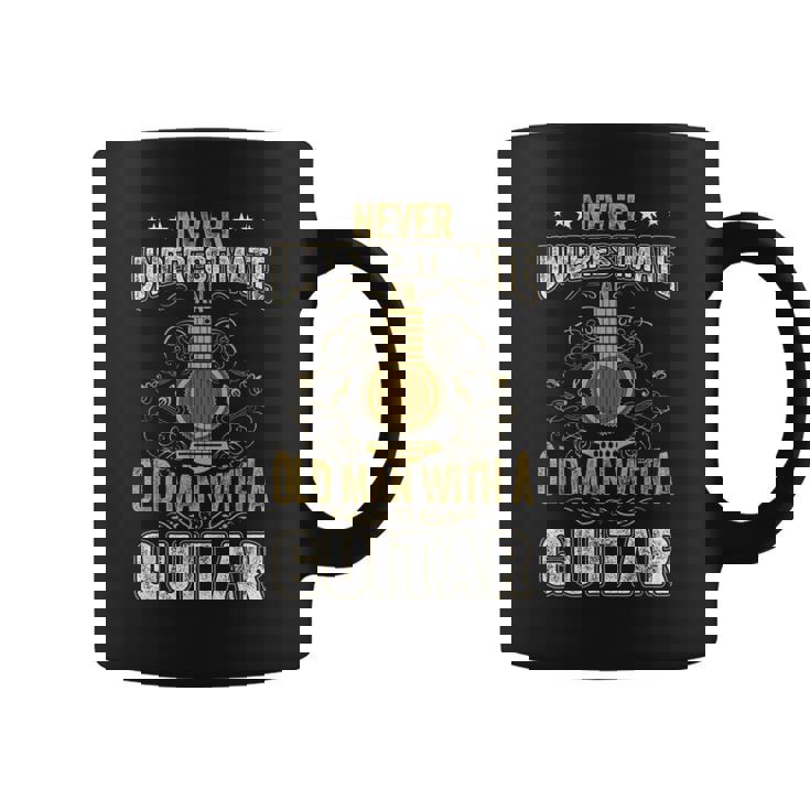 Never Underestimate An Old Man With A Guitar Acoustic Player Coffee Mug
