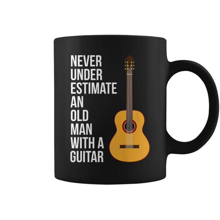 Never Underestimate An Old Man With A Guitar  For Men Coffee Mug