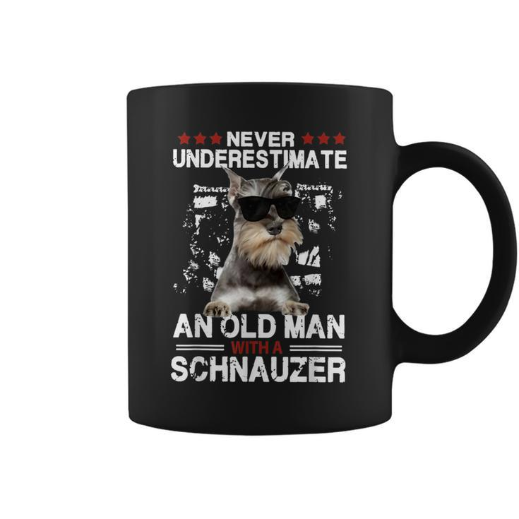 Never Underestimate An Old Man With A Schnauzer Dog Pet Gift Gift For Mens Coffee Mug