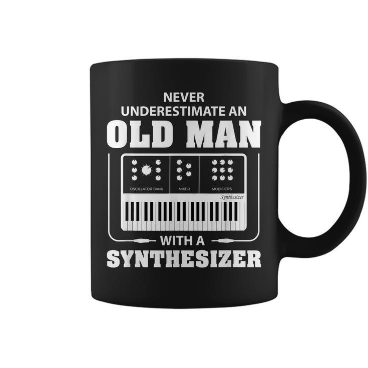 Never Underestimate An Old Man With A Synthesizer Gift For Mens Coffee Mug