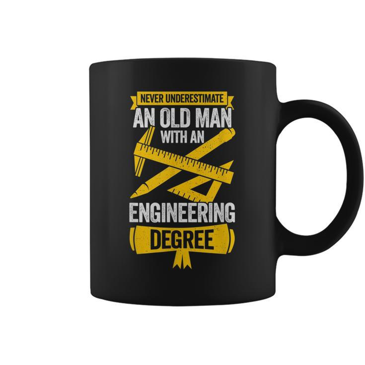 Never Underestimate An Old Man With An Engineering Degree Gift For Mens Coffee Mug
