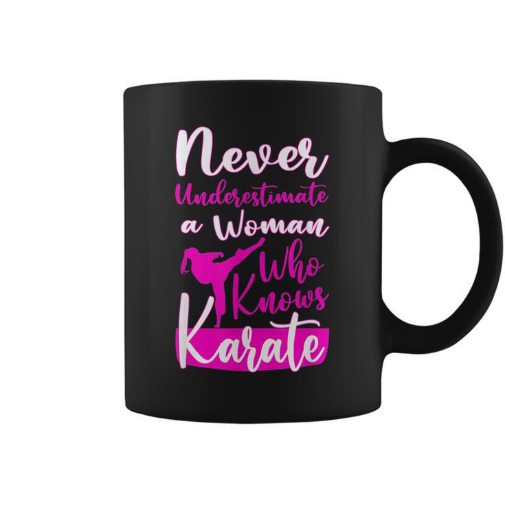 Never Underestimate And Old Woman Who Knows Karate Martial Old Woman Funny Gifts Coffee Mug