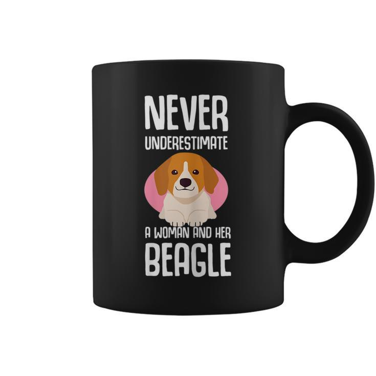 Never Underestimate Beagle Dog Clothes Gift Beagle Gift For Womens Coffee Mug