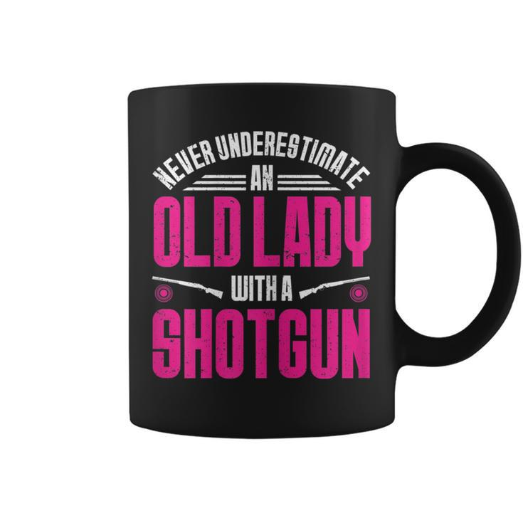 Never Underestimate Clay Pigeon Skeet Shooting Trap Shooting Gift For Womens Coffee Mug