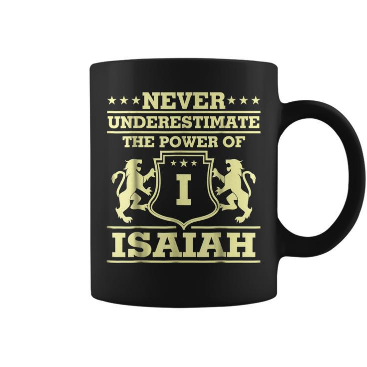Never Underestimate Isaiah Personalized Name Coffee Mug