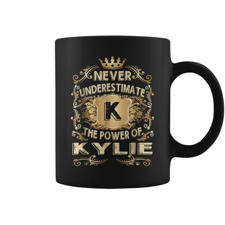 Never Underestimate Kylie Personalized Name Coffee Mug