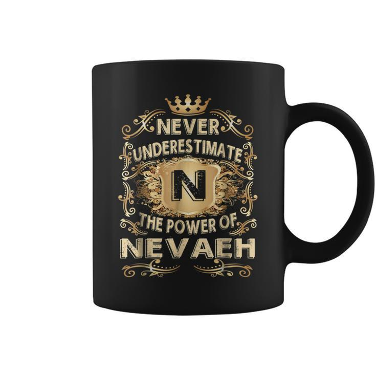 Never Underestimate Nevaeh Personalized Name Coffee Mug