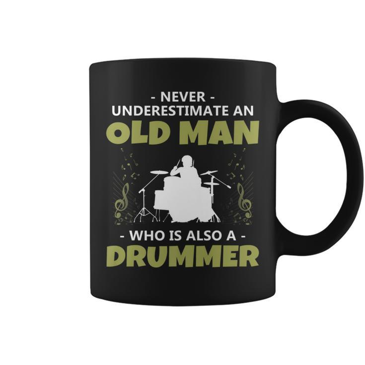 'Never Underestimate An Old Man Drummer' Music Coffee Mug