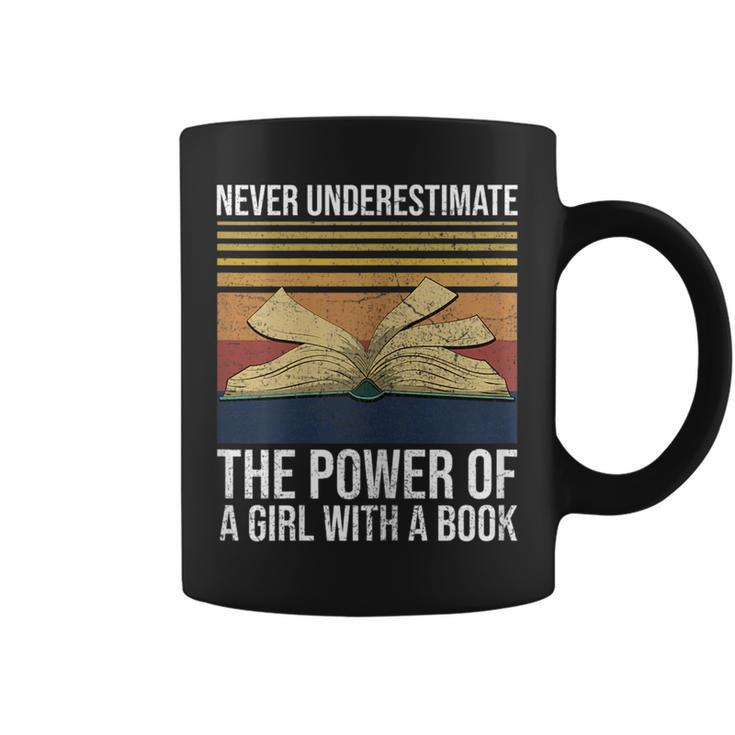 Never Underestimate The Power Of A Girl With A Book Gift Gift For Womens Coffee Mug