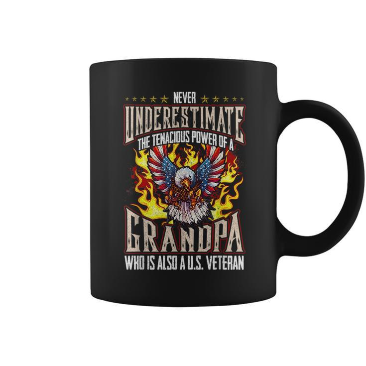Never Underestimate The Power Of A Grandpa And Veteran Coffee Mug