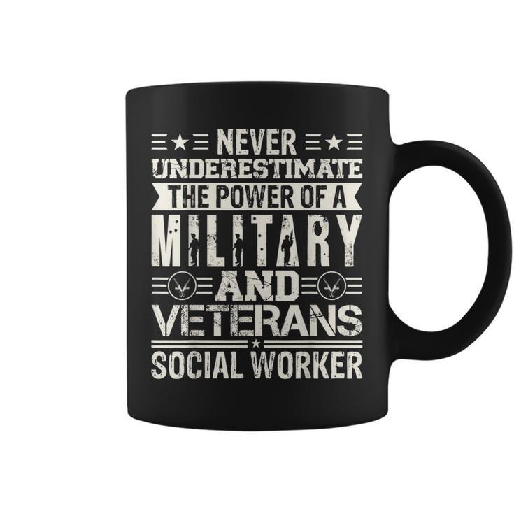 Never Underestimate The Power Of A Military And Veterans Coffee Mug