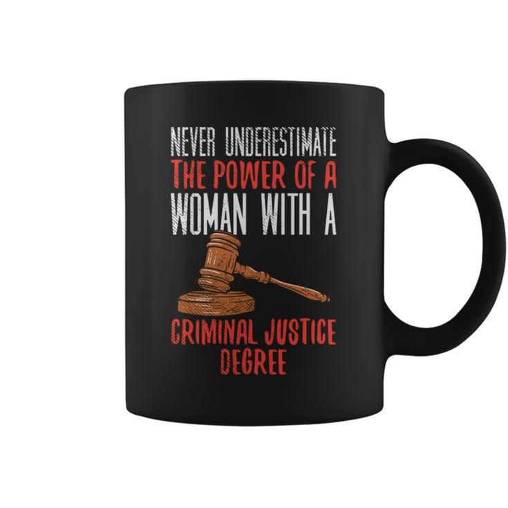 Never Underestimate The Power Of A Woman With A Criminal Coffee Mug
