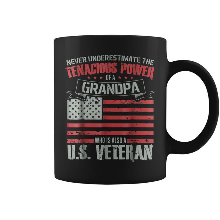 Never Underestimate The Tenacious Power Of Veteran Grandpa Coffee Mug