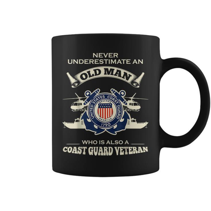Never Underestimate Us Coast Guard Veteran T Veteran Funny Gifts Coffee Mug