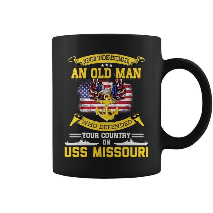 Never Underestimate Uss Missouri Bb63 Battleship Coffee Mug