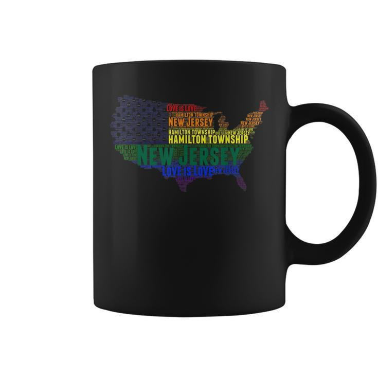 New Jersey Hamilton Township Love Wins Equality Lgbtq Pride  Coffee Mug