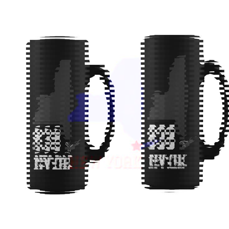 New York Area Code 838 New York Ny Map Coffee Mug