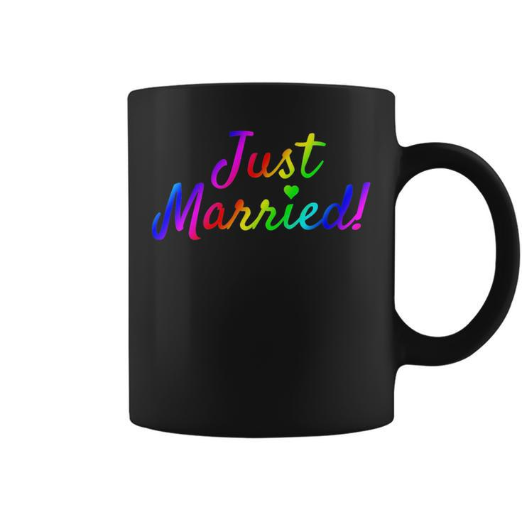 Newlywed Just Married Gay Lesbian Lgbt Wedding Honeymoon   Coffee Mug