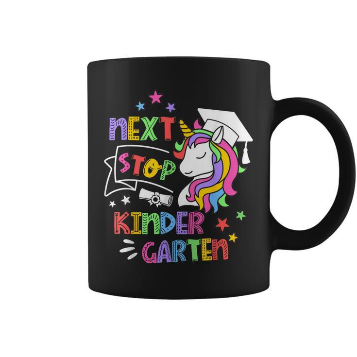 Next Stop Kindergarten Preschool Graduation 2023 Unicorn  Coffee Mug